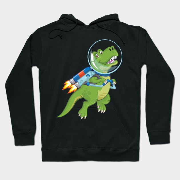 Jetpack Dino Hoodie by andantino